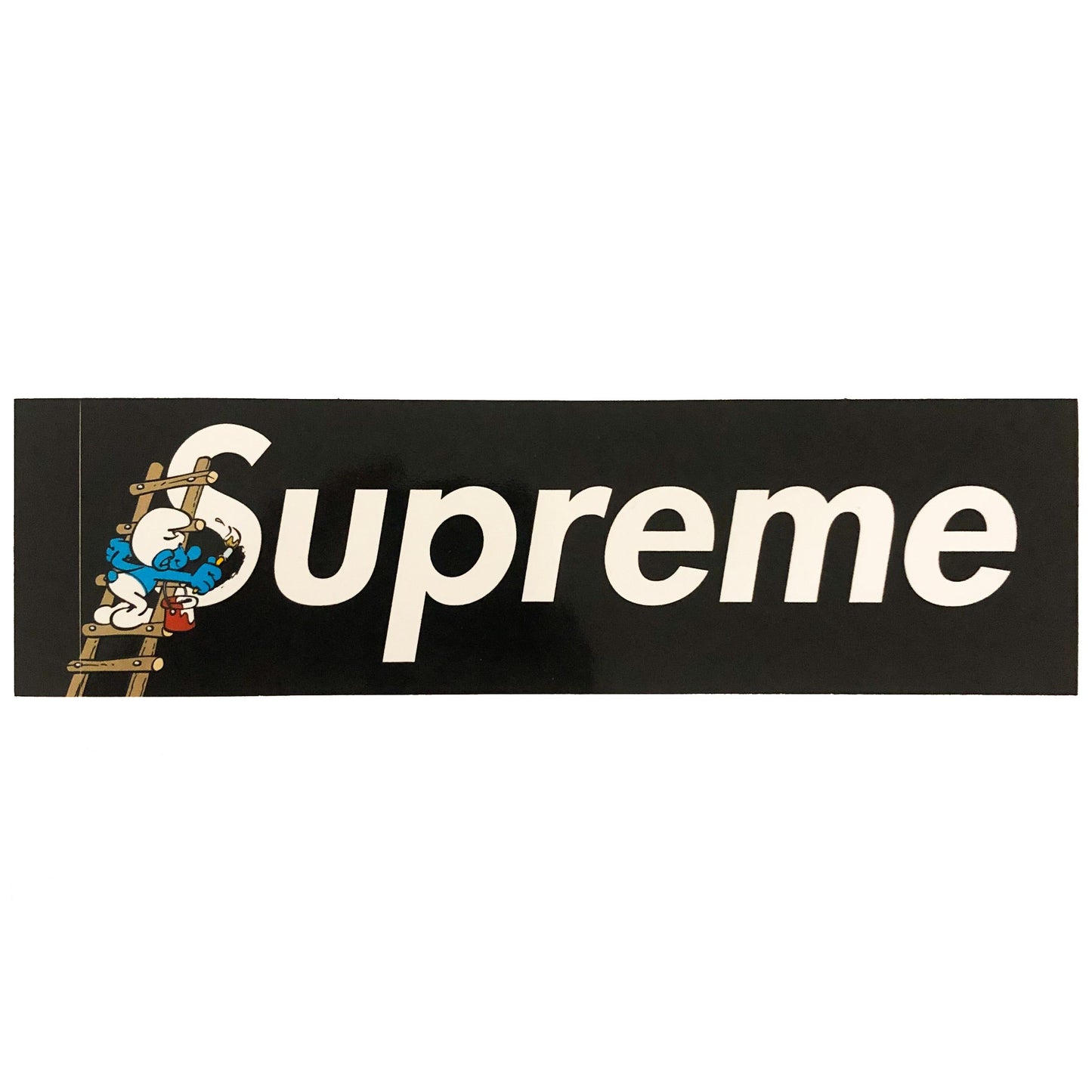 Supreme Red Smurf Box Logo Sticker | Fall Winter 2021