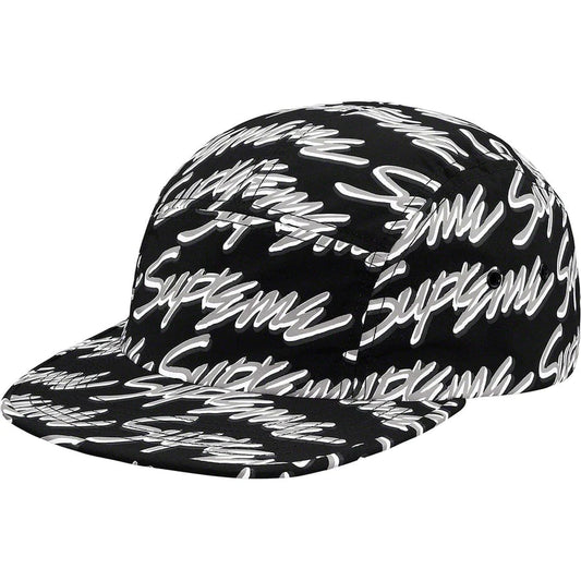 Supreme Signature Script Logo Camp Cap Black