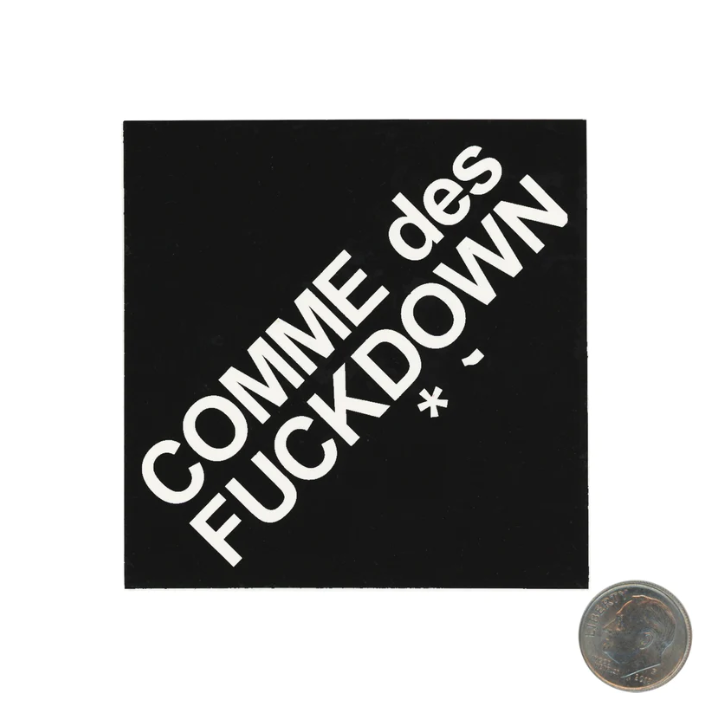 COMME des FUCKDOWN Logo Sticker