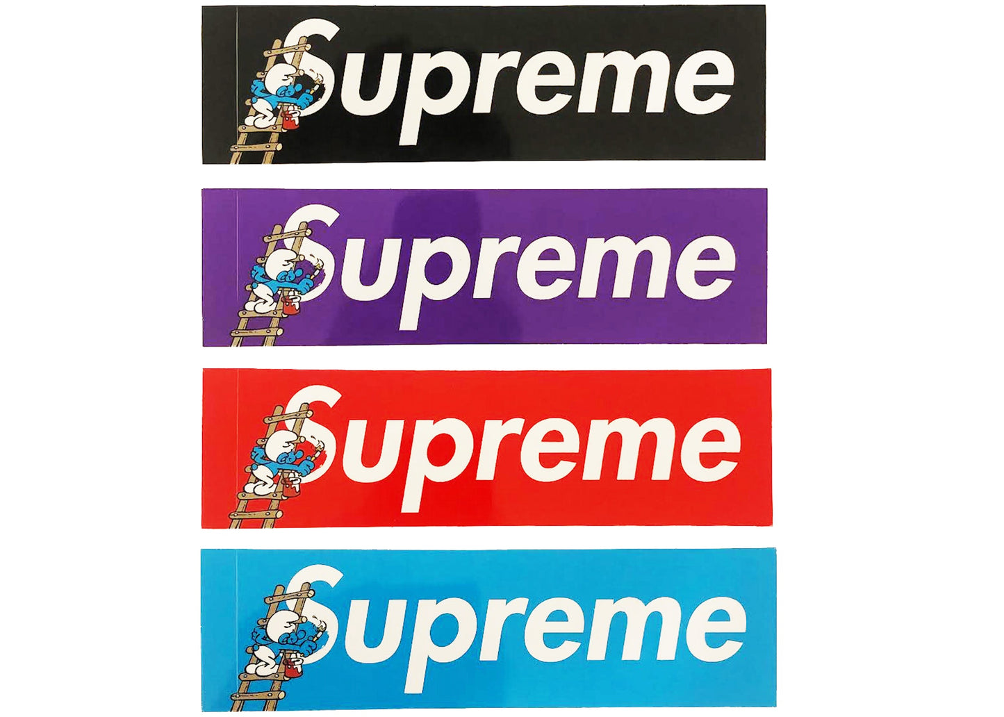 Supreme Red Smurf Box Logo Sticker | Fall Winter 2021