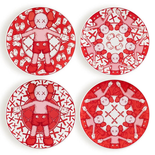 KAWS x Doha, Qatar Holiday Limited Ceramic Plate Set (Set of 4) | 2019