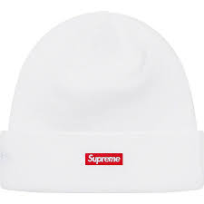 Supreme x New Era x Swarovski S Logo Beanie White