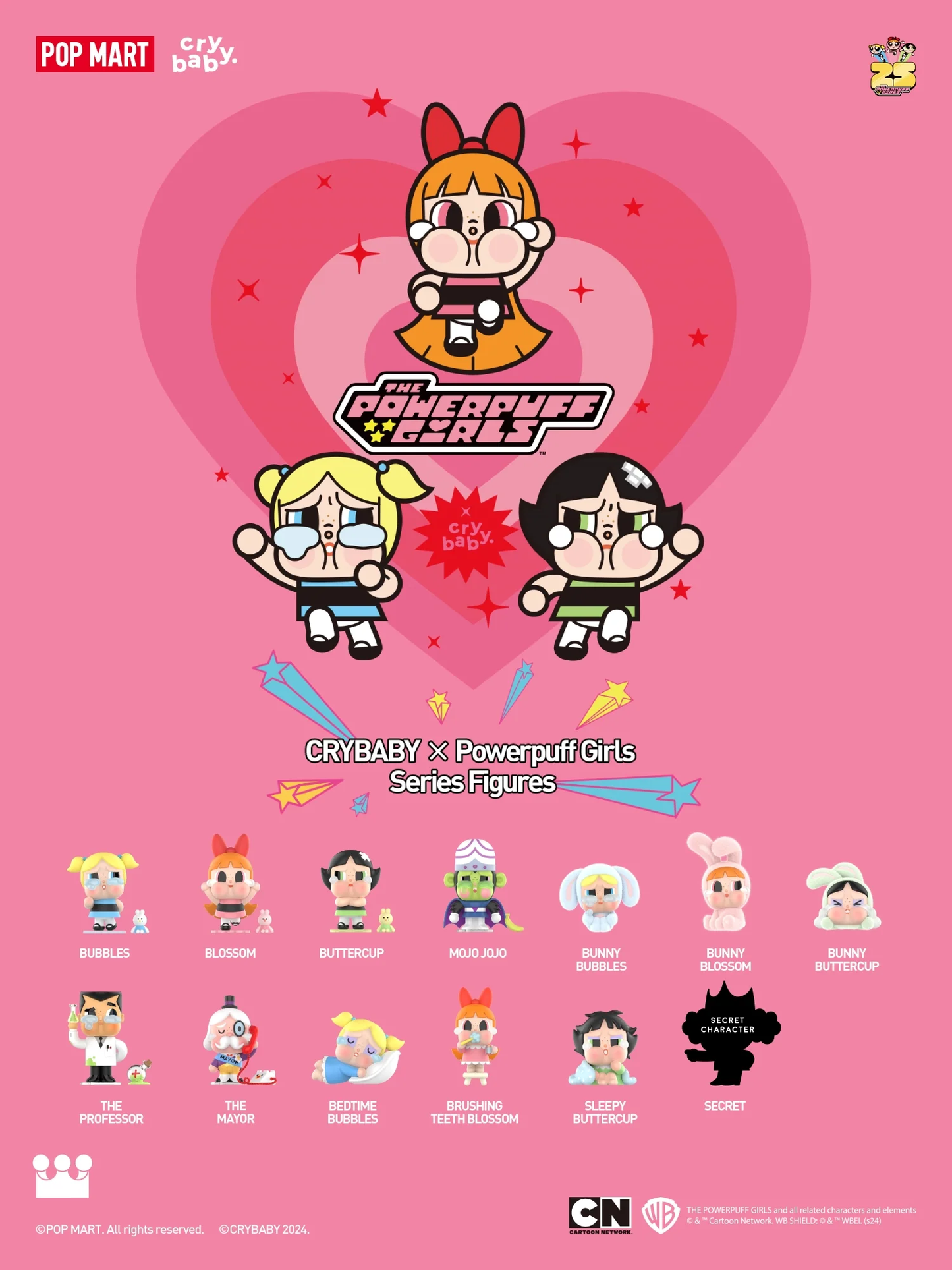 [Set of 12 Boxes (Non-Repeat)] POP MART Crybaby × The Powerpuff Girls Series Blind Box