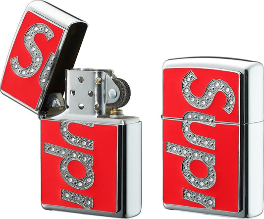 Supreme Swarovski Zippo Red