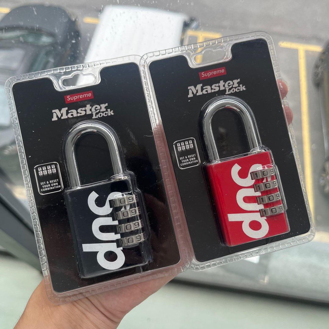 Supreme Master Lock Numeric Combination Lock Red & Black Set | Spring Summer 2019