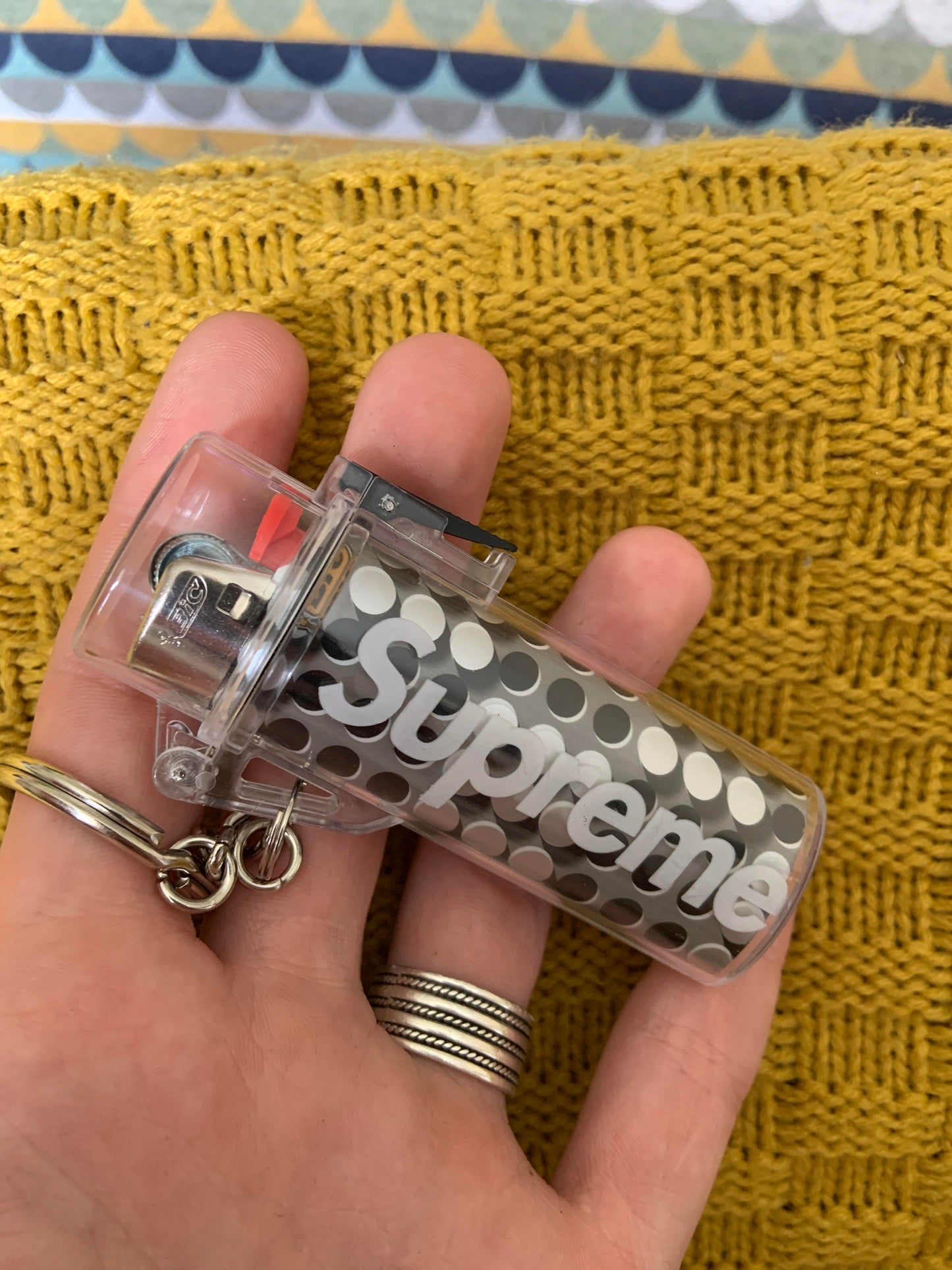 Supreme Waterproof Lighter Case Keychain Red